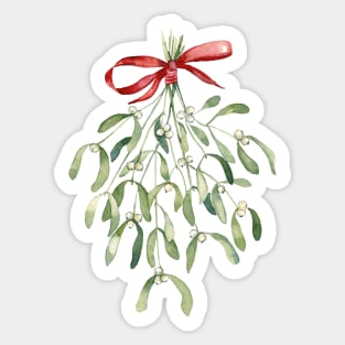 Mistletoe Christmas art. Sticker